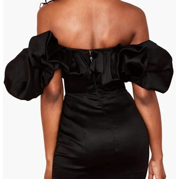 House of CB - Off the Shoulder Mini Dress - Black, Small - Picture 6 of 11
